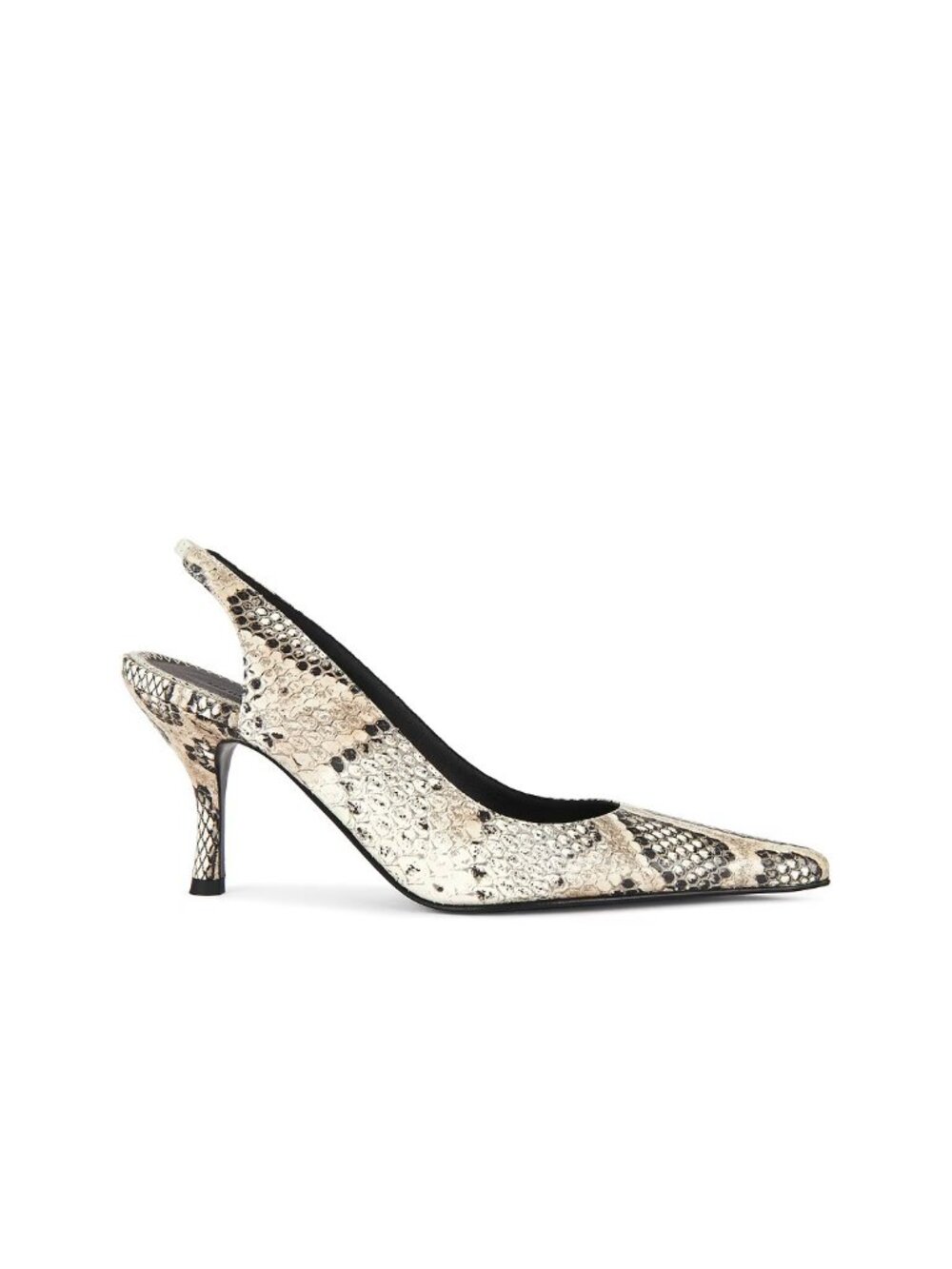 Magda Butrym Snake Low Slingback Heels Grey